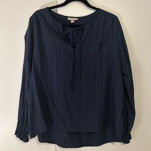 Blue Striped Blouse (M) Knox Rose